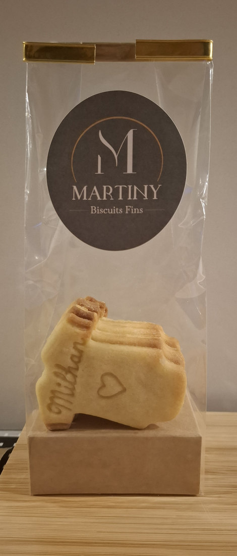 Sachet Martiny de sablés body au prénom Milhan
